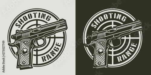 Vintage monochrome military print