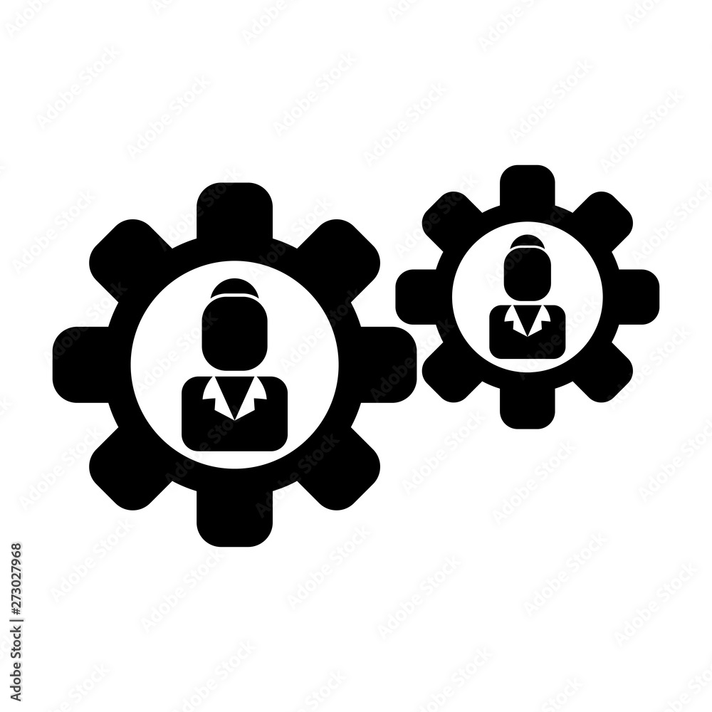 Isolated business teamwork icon on white background. Business concept - Vector Isolated business teamwork icon on white background. Business concept - Vector