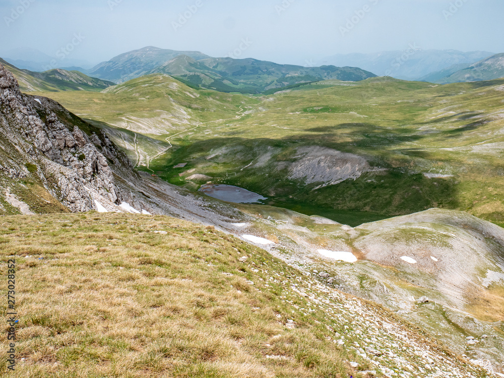 glacial lake on the mountains of Roccaraso in summer,(plateau) Piano  Aremogna and Pizzalto, Monti Marsicani, Apennines, L'Aquila, Abruzzo, Italy  Stock Photo | Adobe Stock