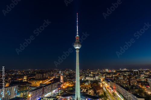 Berlin TV Tower at night
