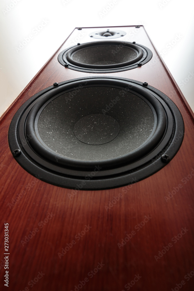 audio bass speaker on white background audio bass speaker on white background