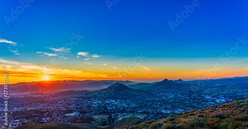 Sunset over City and Mountains © Mark