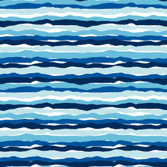 Wandcirkels Zee patronen Moderne zee met handgetekende texturen  © Nadia Grapes