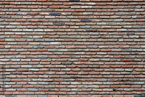 Background old vintage brick wall texture, closeup
