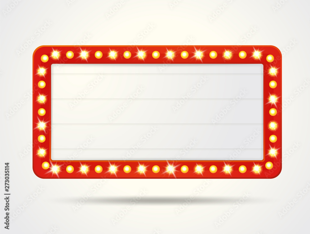 Vector label frames of empty retro light boxes for inserting your text. Vector label frames of empty retro light boxes for inserting your text.