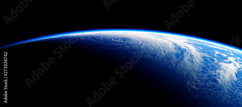 Fototapeta Naklejka Na Ścianę i Meble -  View From Space On The Blue Planet Earth. NASA Images Not Used.