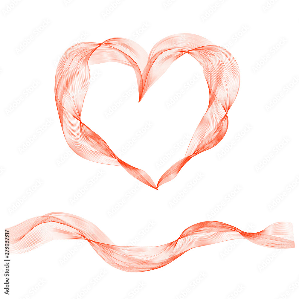 Red heart and ribbon