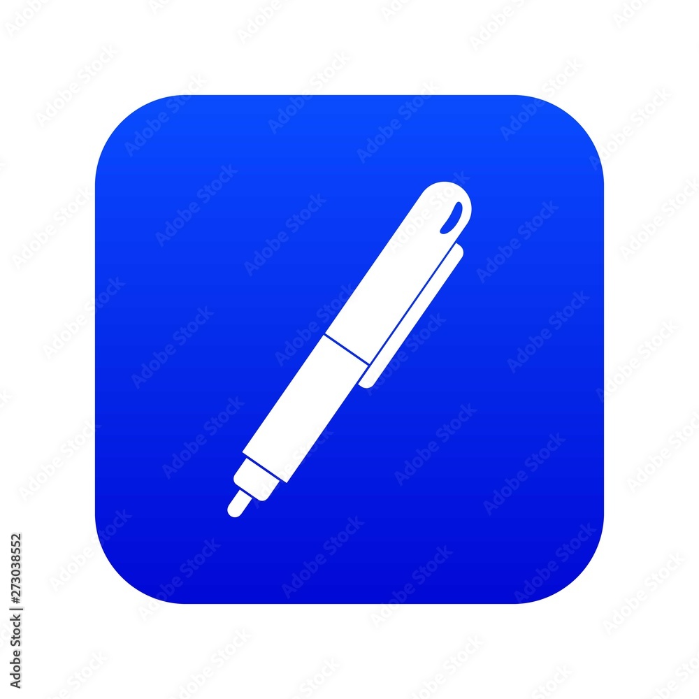 Marker pen icon digital blue for any design isolated on white vector illustration Marker pen icon digital blue for any design isolated on white vector illustration