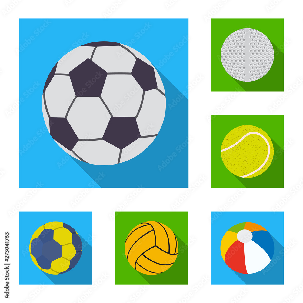 Vector illustration of sport and ball icon. Set of sport and athletic stock symbol for web. Vector illustration of sport and ball icon. Set of sport and athletic stock symbol for web.