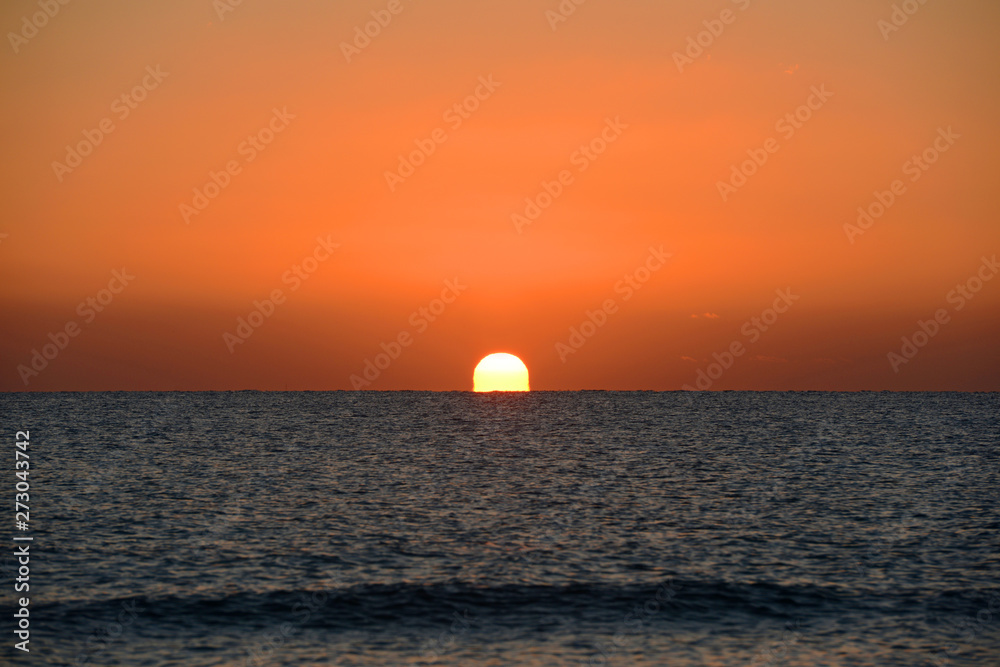 Sunrise over the Sea, Key West, Florida, USA.