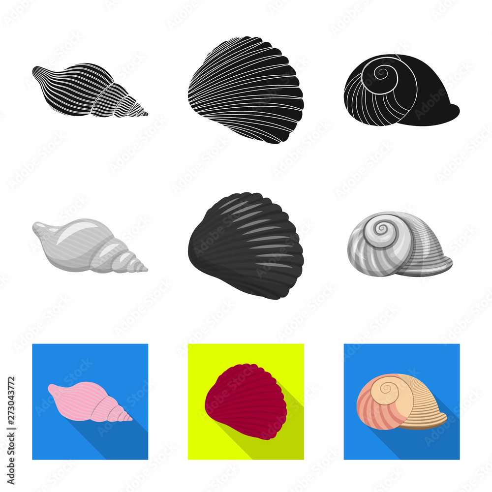 Vector design of animal and decoration sign. Set of animal and ocean vector icon for stock. Vector design of animal and decoration sign. Set of animal and ocean vector icon for stock.