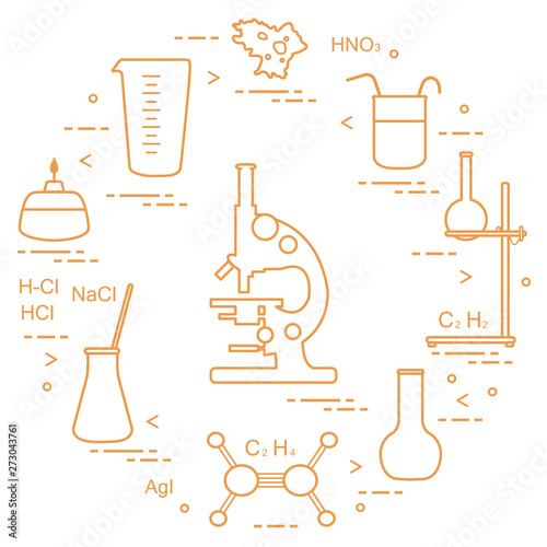 Chemistry scientific, education elements.