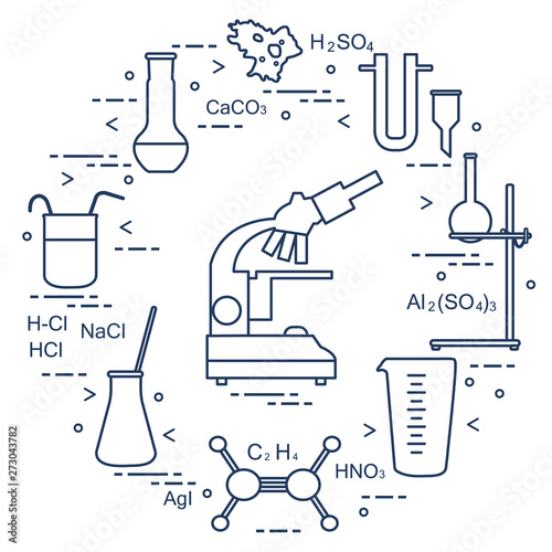 Chemistry scientific, education elements.