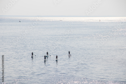 The Gulf of Finland . Summer sea in clear windless weather. Sea without waves.