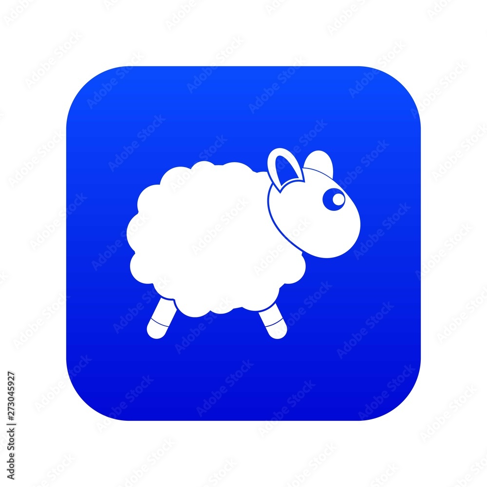 Obraz premium Sheep icon digital blue for any design isolated on white vector illustration