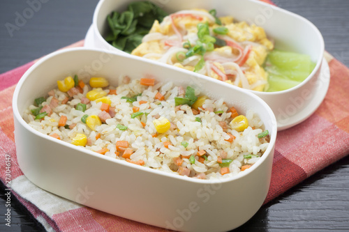 コーン炒飯のお弁当 Japanese lunch box 
