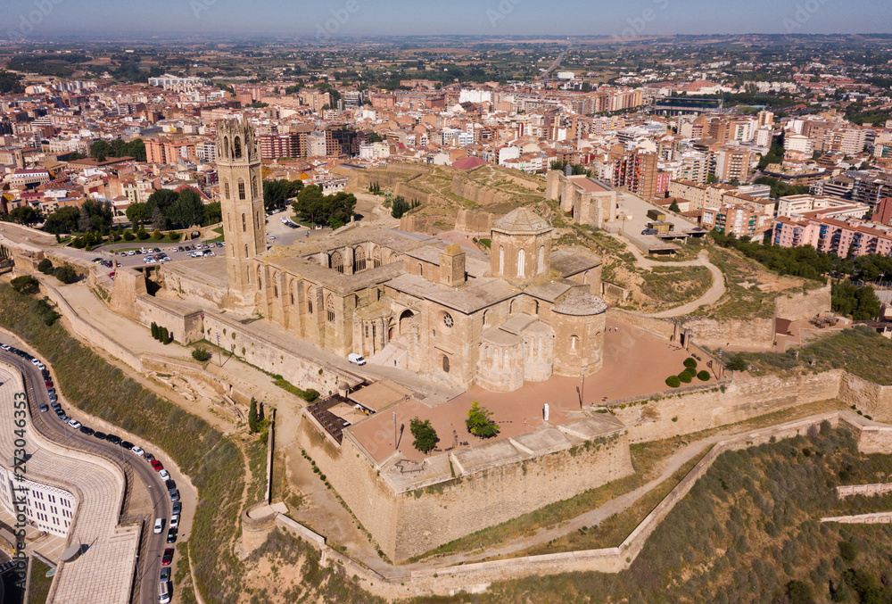 Aerial view of  Cathedral of Lleida