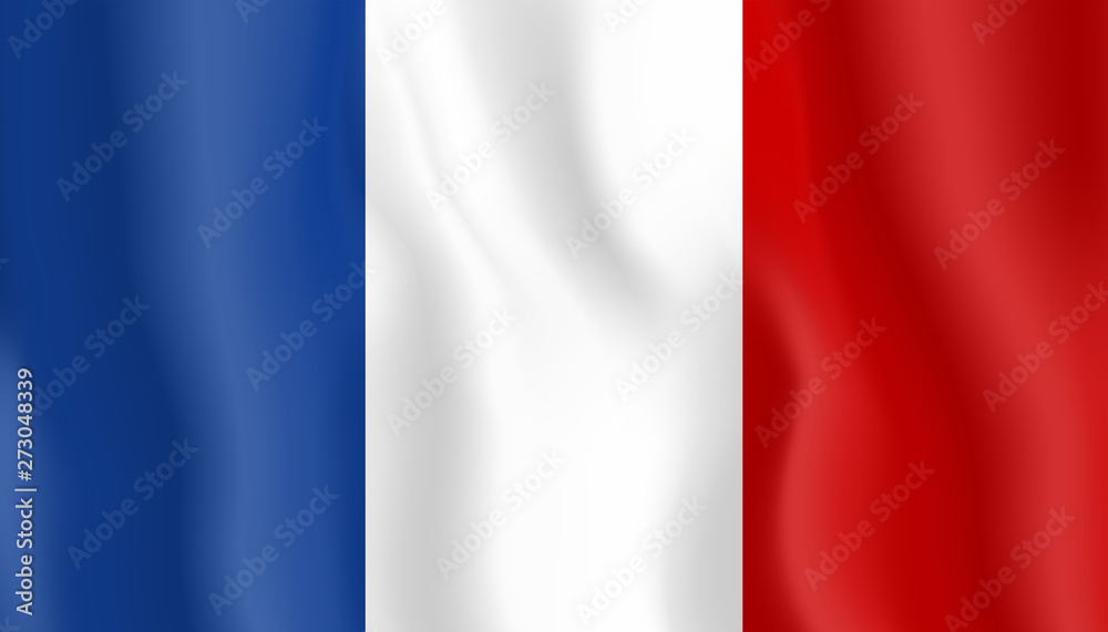 France flag vector icon. Waving flag. France flag vector icon. Waving flag.