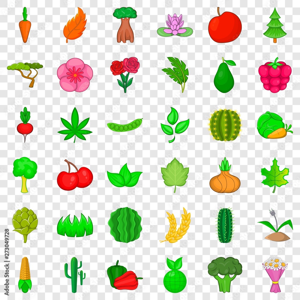Grow icons set. Cartoon style of 36 grow vector icons for web for any design Grow icons set. Cartoon style of 36 grow vector icons for web for any design