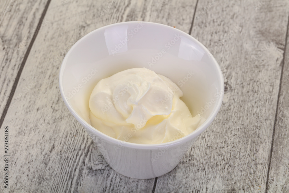 Sour cream in the bowl Sour cream in the bowl
