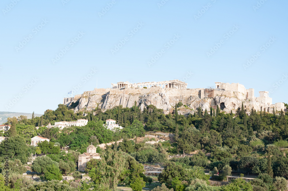 Scenic view of Acropolis hill, Athens, Greece