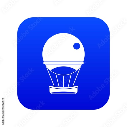 Aerostat balloon icon digital blue for any design isolated on white vector illustration