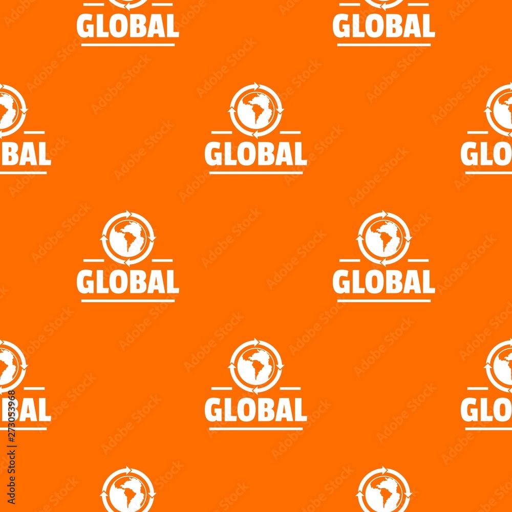 Global pattern vector orange for any web design best