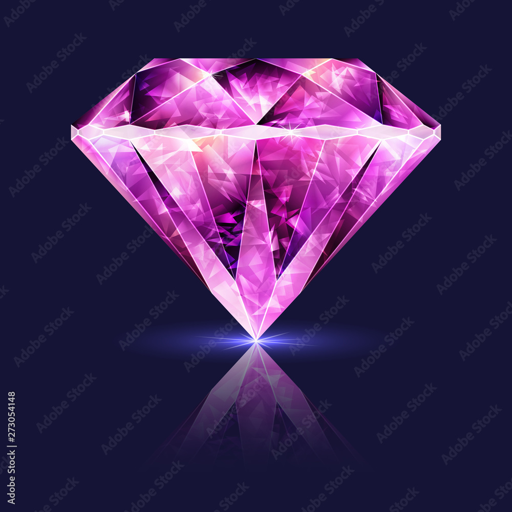 Bright Glossy Pink Gemstone Ruby