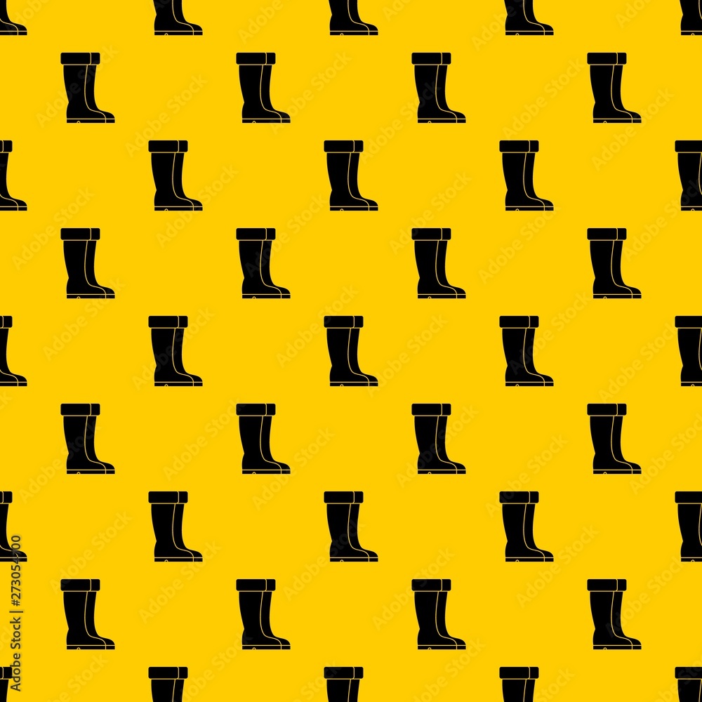 Winter shoes pattern seamless vector repeat geometric yellow for any design Winter shoes pattern seamless vector repeat geometric yellow for any design