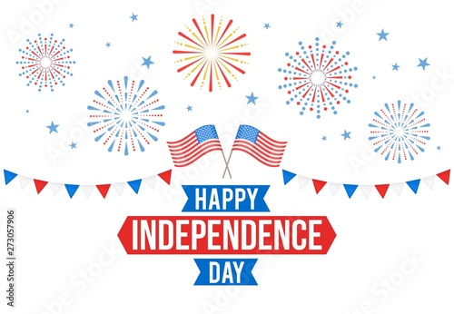 Festive banner for American Independence Day 4th of July. Vector