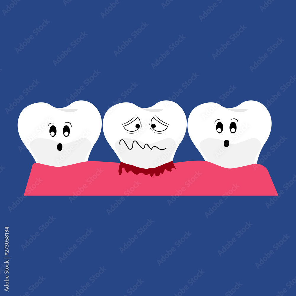 Obraz premium Caricature of molars.