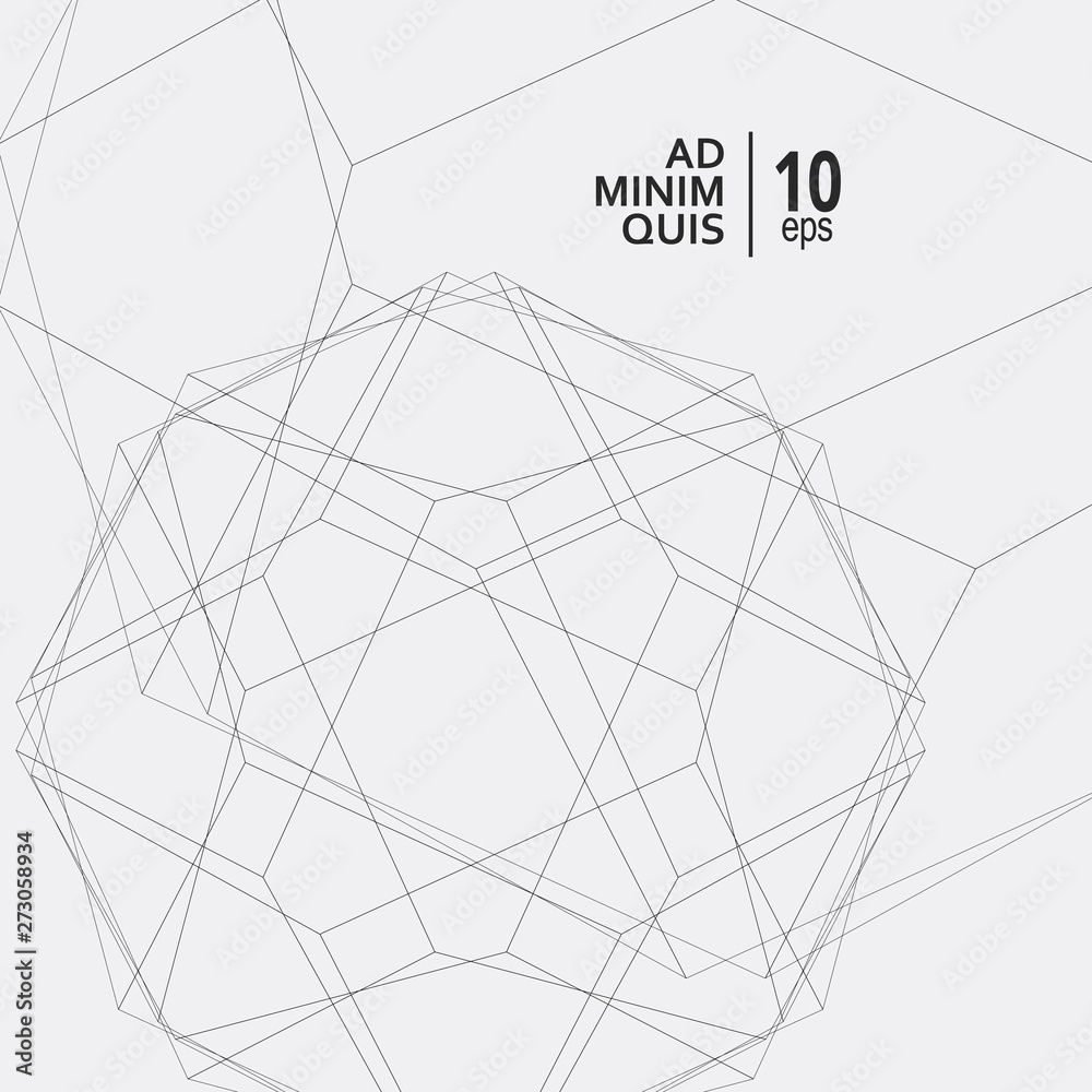 Fototapeta premium Vector abstract background and modern technology illustration with connected lines