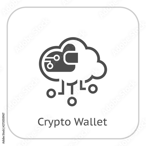 Simple Crypto Wallet Vector Icon