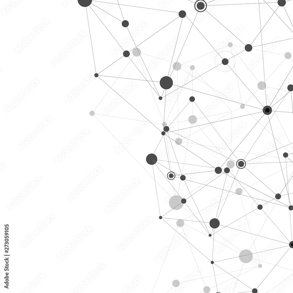 Abstract science and technology design. Lines and dots connect concept Abstract science and technology design. Lines and dots connect concept