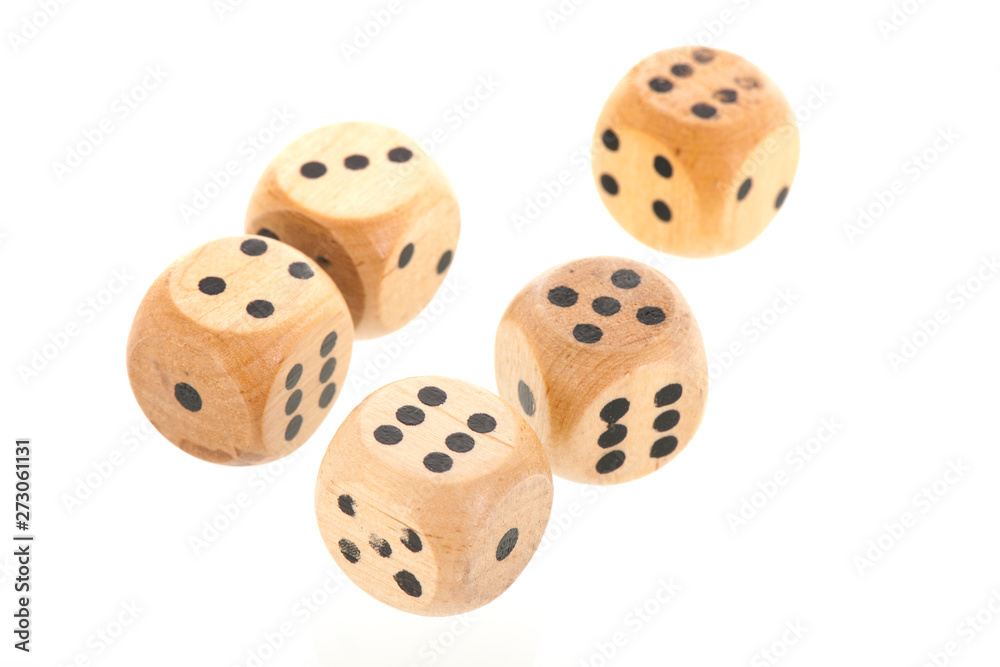 Dices isolated over white background Dices isolated over white background