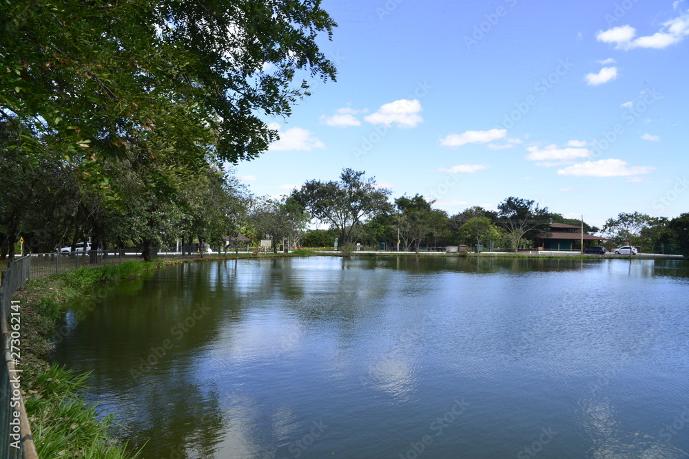 A beautiful view of Brasilia Zoo in the city.