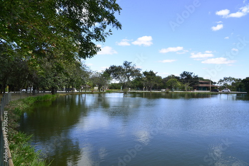 A beautiful view of Brasilia Zoo in the city.