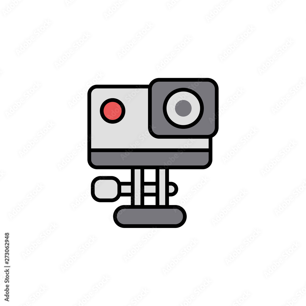 Action camera vector icon sign symbol