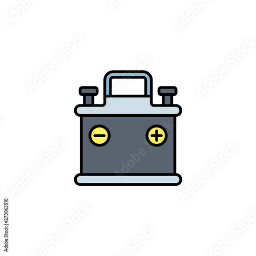 Car battery vector icon sign symbol