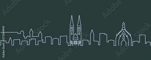 Nuremberg Single Line Skyline Profile photo