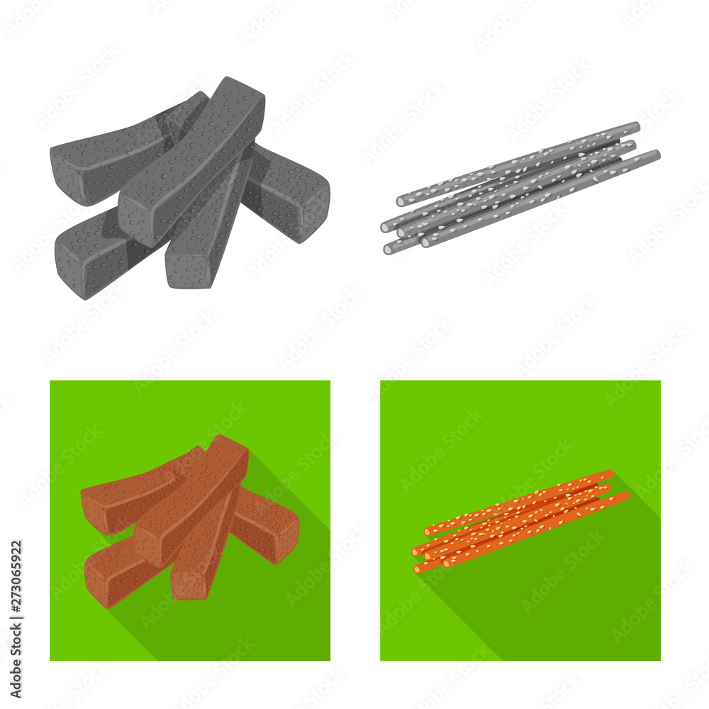 Fototapeta premium Vector illustration of Oktoberfest and bar logo. Set of Oktoberfest and cooking stock symbol for web.