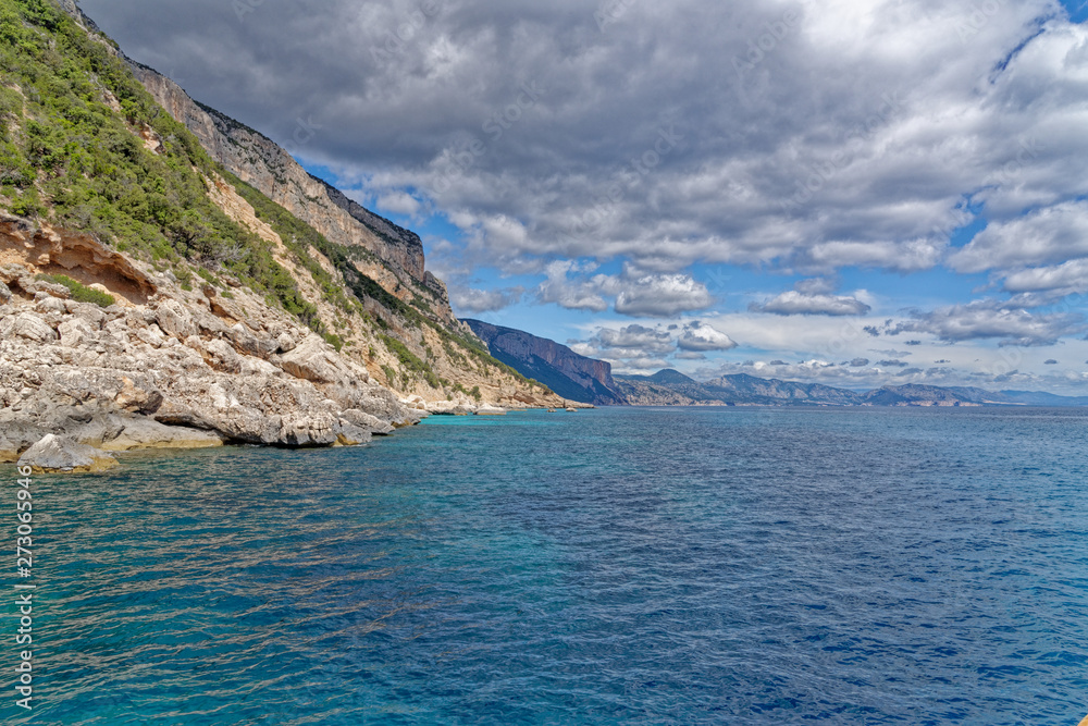 Sailboat off the coast of Sardinia - Italy