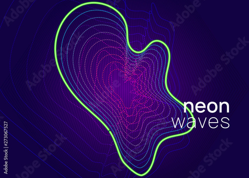Dj flyer. Dynamic fluid shape and line. Energy show banner design. Neon dj flyer. Electro dance music. Electronic sound event. Club fest poster. Techno trance party.