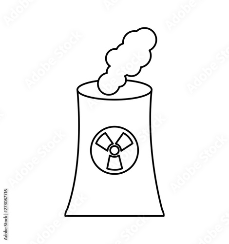 nuclear energy symbol isolated icon