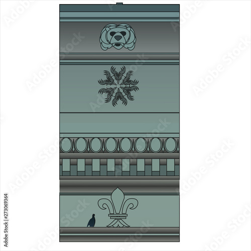 cornice design of a palace 