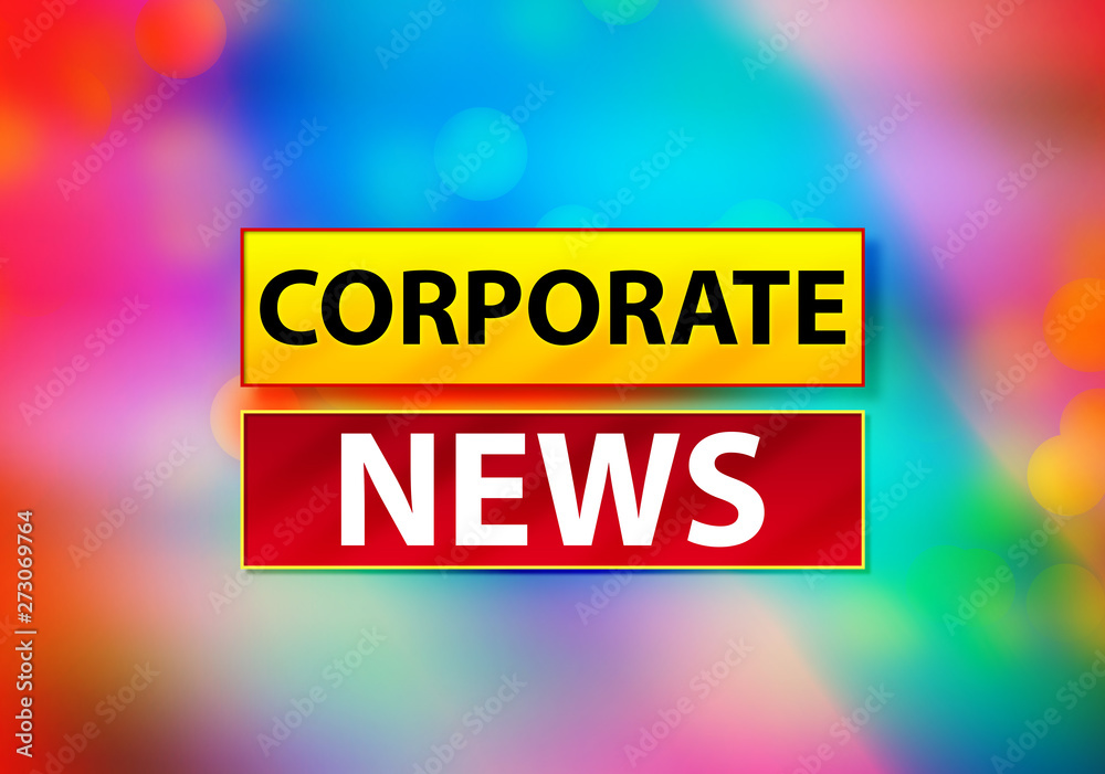 Corporate News Abstract Colorful Background Bokeh Design Illustration