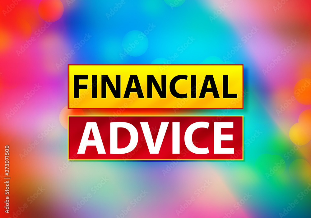 Financial Advice Abstract Colorful Background Bokeh Design Illustration