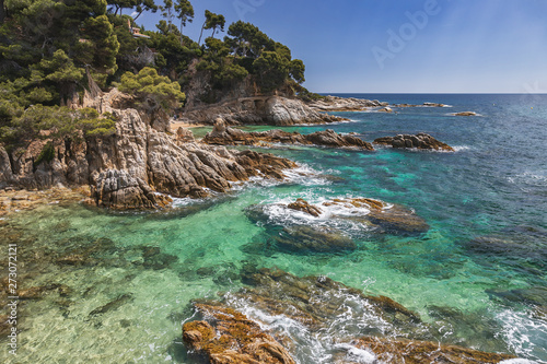 Nice coastal landscape from Spanish Costa Brava in Spain