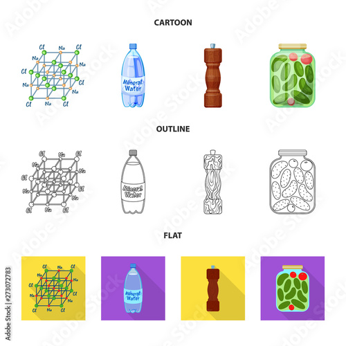 Isolated object of cooking and sea logo. Set of cooking and baking   vector icon for stock.