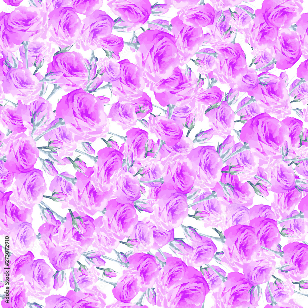 roses, buds - seamless vector pattern
